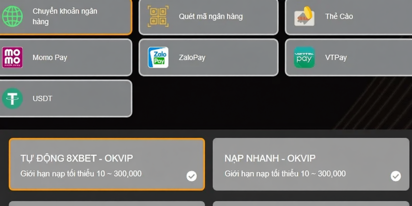 Phương thức nạp tiền 8XBET bằng thẻ cào điện thoại